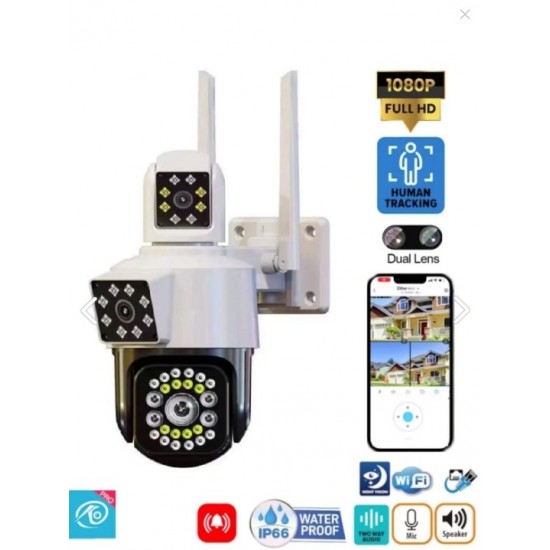 Pro 3039 Duo Çift Lensli Hareketli Wi-Fi Akıllı Ip Güvenlik Kamerası HD Türkçe (O-KAM) Uygulama