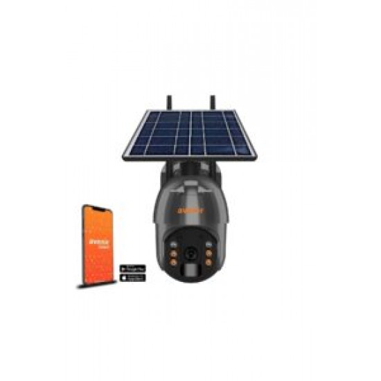 Avenir AV-S450 4G SİM Kartlı Solar Panelli Güneş Enerjili PTZ Akıllı Kamera